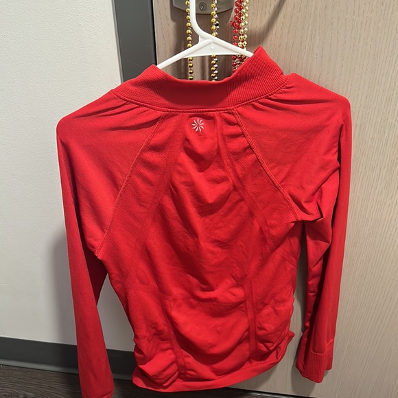 Athleta red pullover 1/4 zip up - Picture 2 of 4